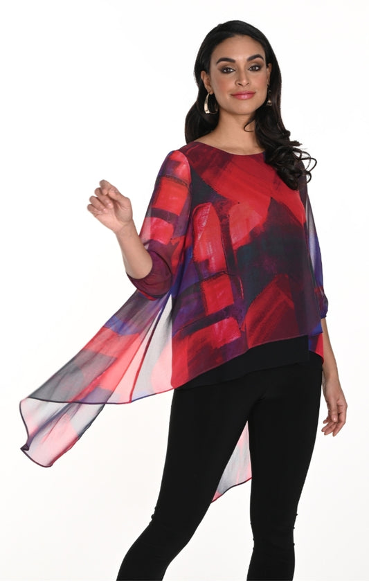 Frank Lyman chiffon hilo top