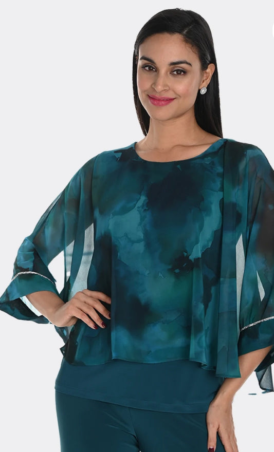 Frank Lyman evening top in teal