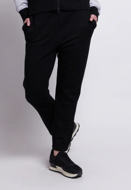 Foil black track pant