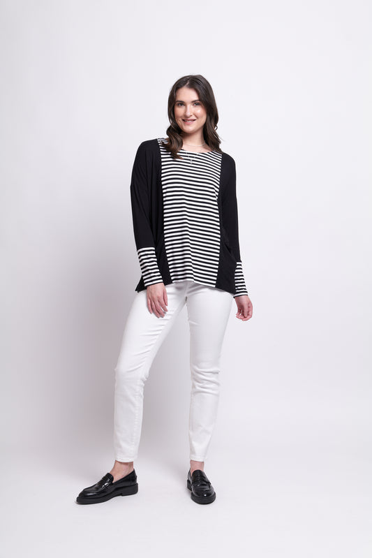 Foil stripey top