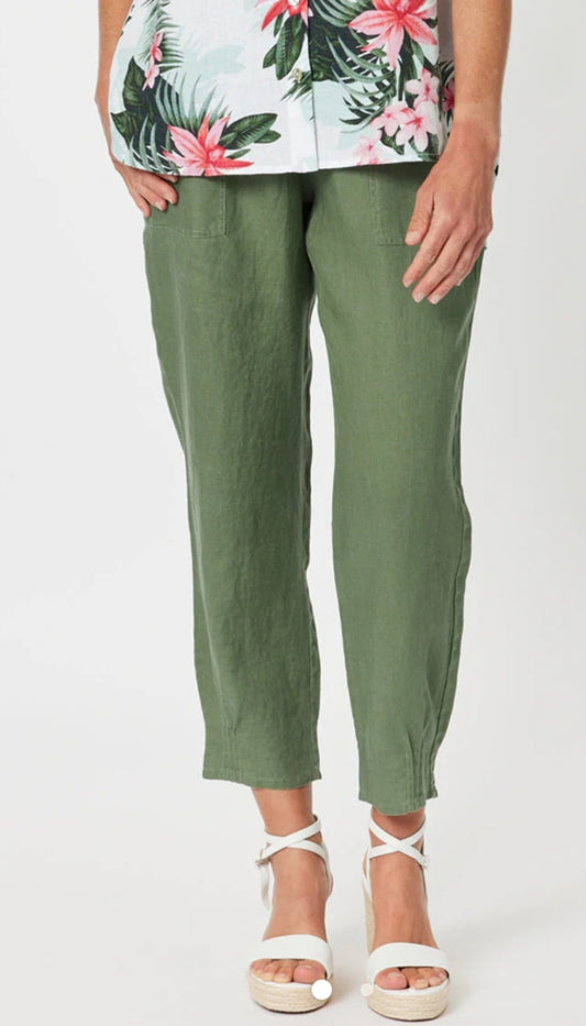 Gordon Smith khaki linen pant