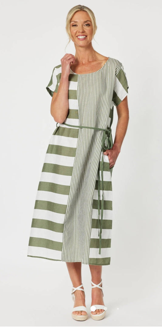 Gordon Smith stripe linen dress