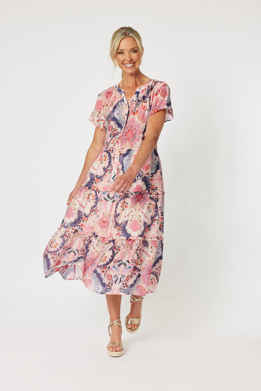 Gordon Smith coral floral dress