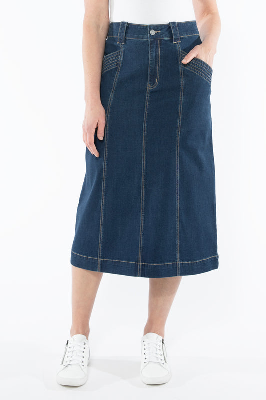 Jump denim skirt