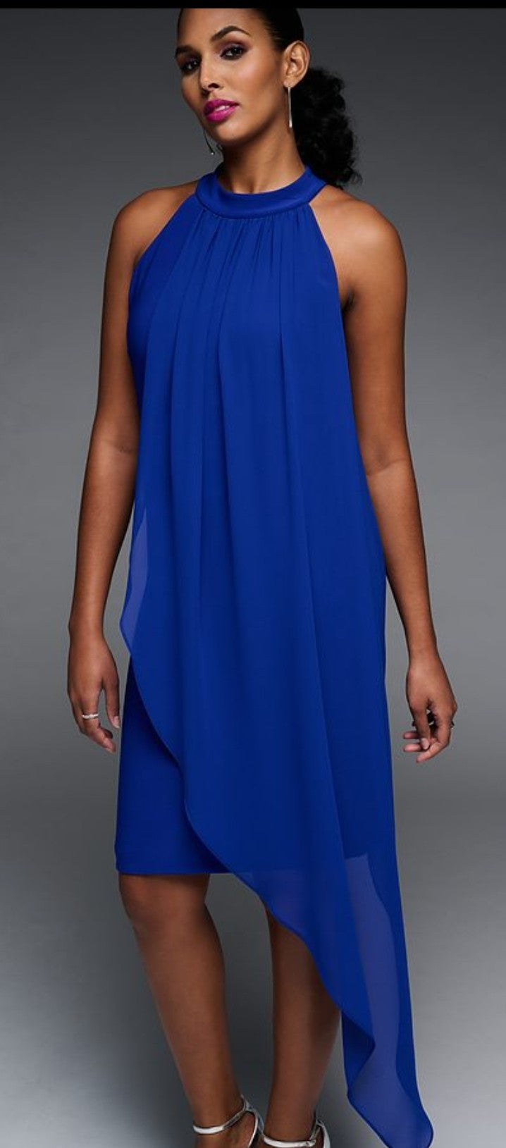 Joseph Ribkoff cobalt overlay dress