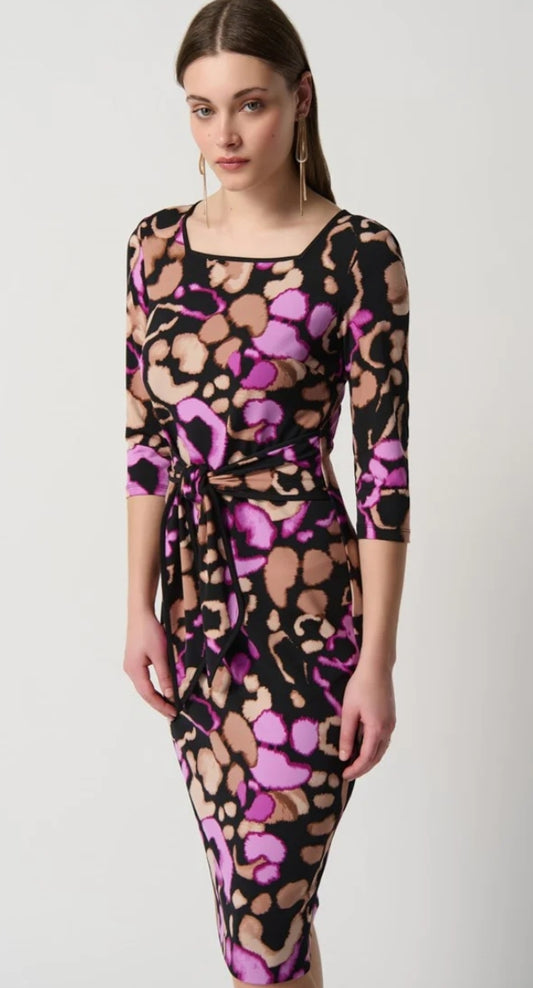 Joseph Ribkoff pink print dress