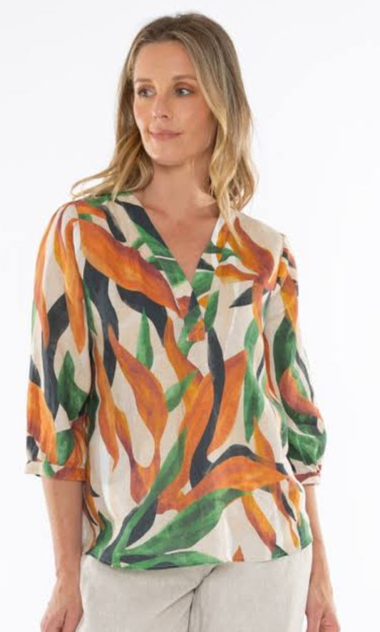 Jump Desert Garden print top