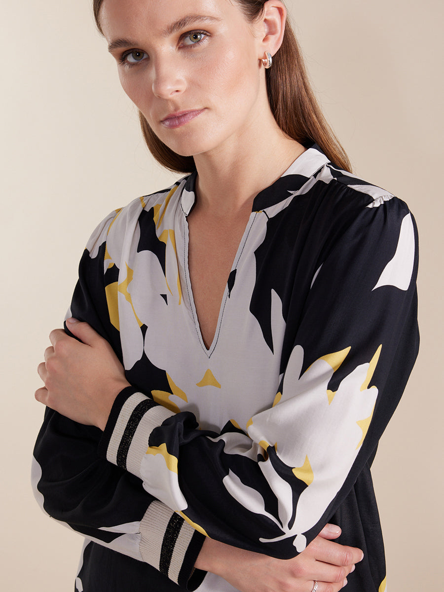 Marco Polo Shadow print top