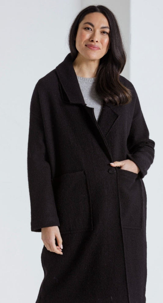 Marco Polo boiled wool coat