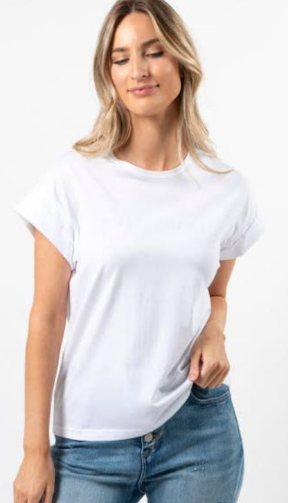 Stella and Gemma embroidered tee white