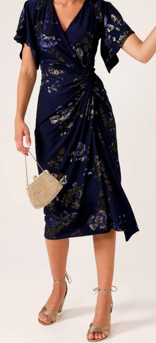 Sacha Drake Emporium Dress Navy/Gold