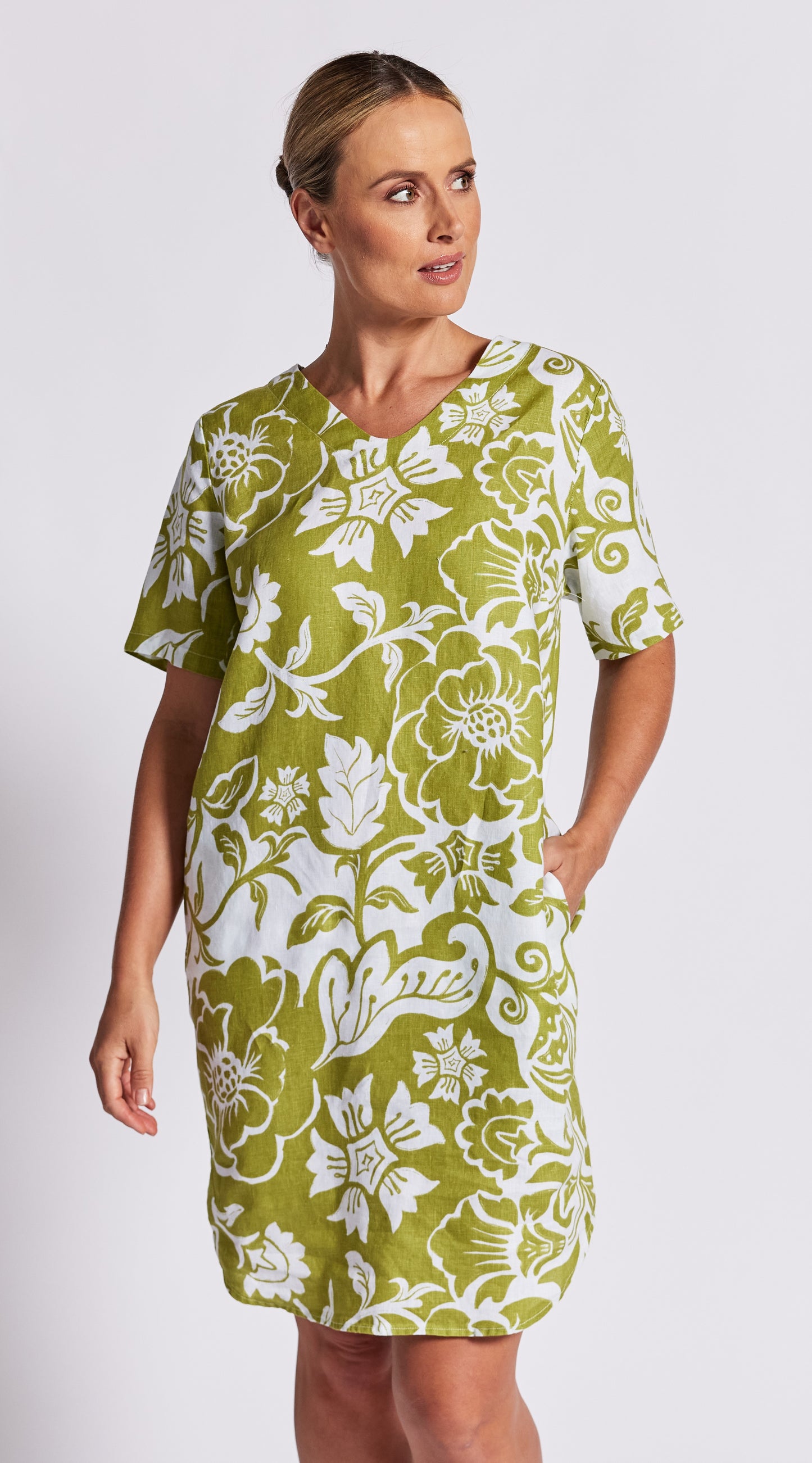 See Saw printed linen dress