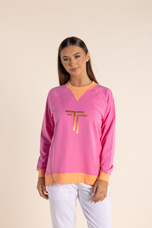 Two T's fizzy pink/mandarine windcheater