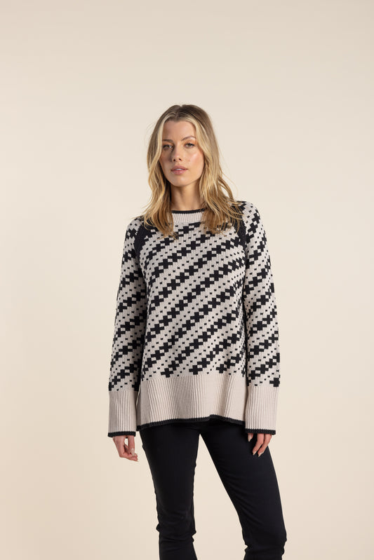 Two T's Cross jacquard sweater