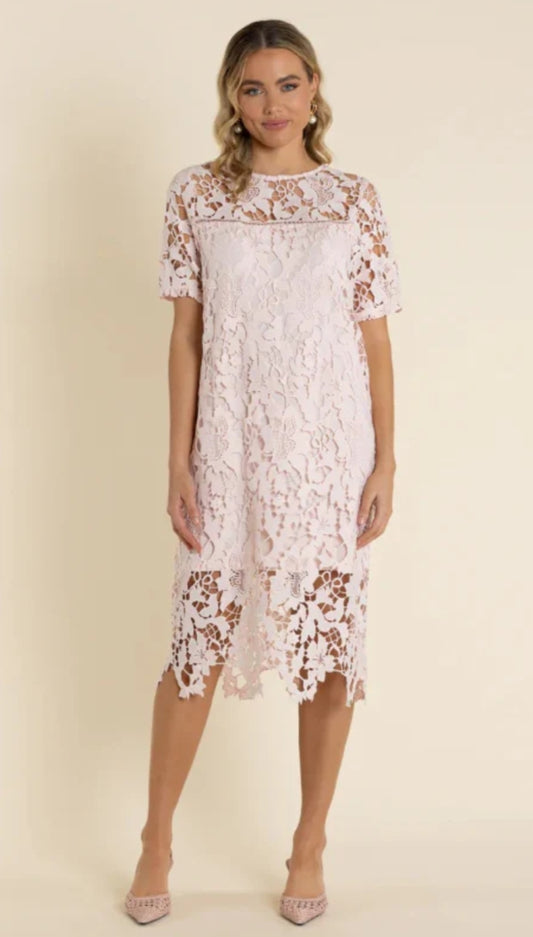 Two Ts blush lace dress