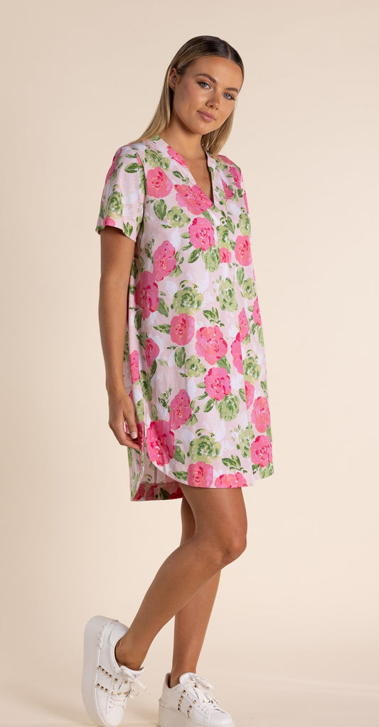 Two T's rose print dress