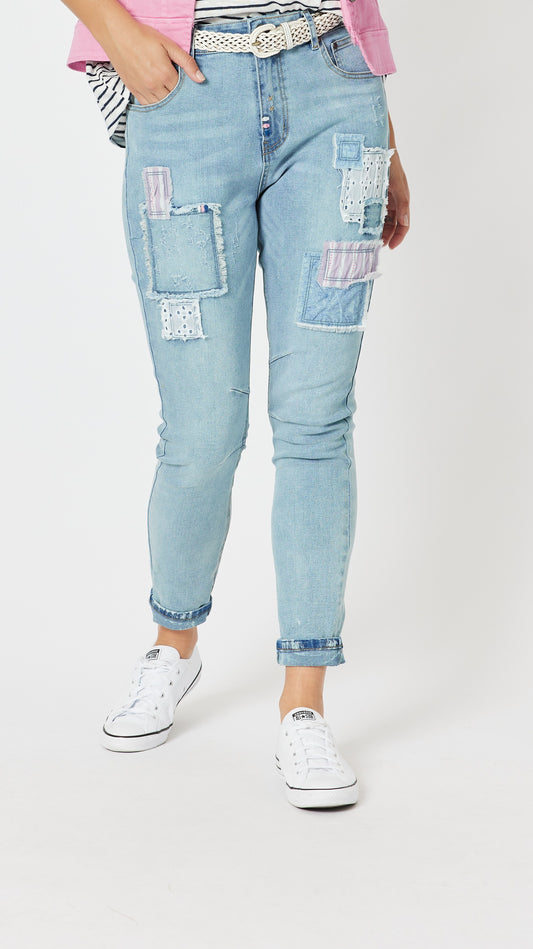 Threadz Taylor patch jean