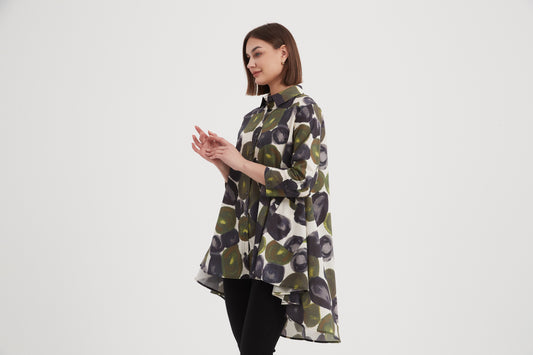 Tirelli swing shirt Moss print