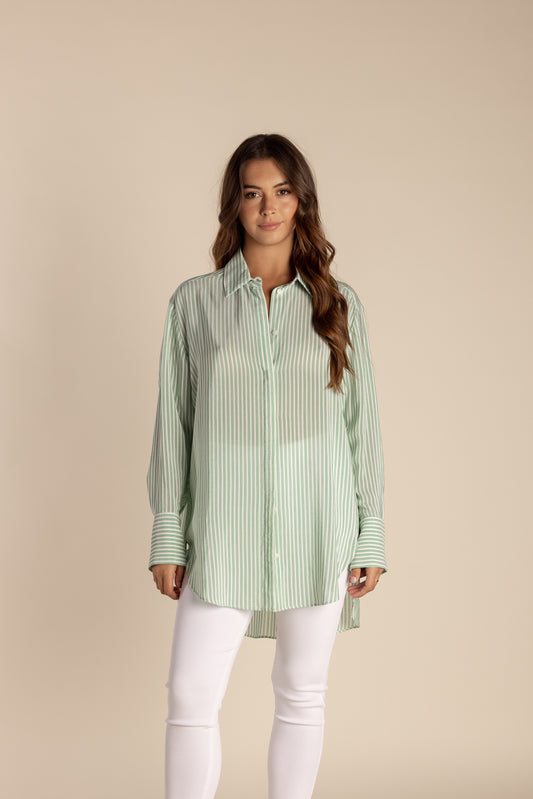 Two Ts Stripe oversize shirt