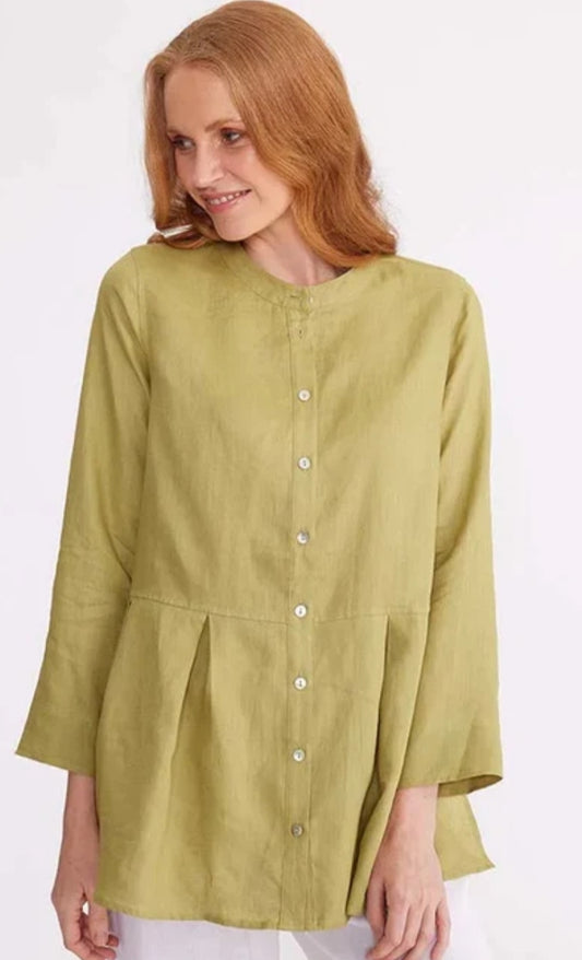 Yarra Trail pleated A-line shirt