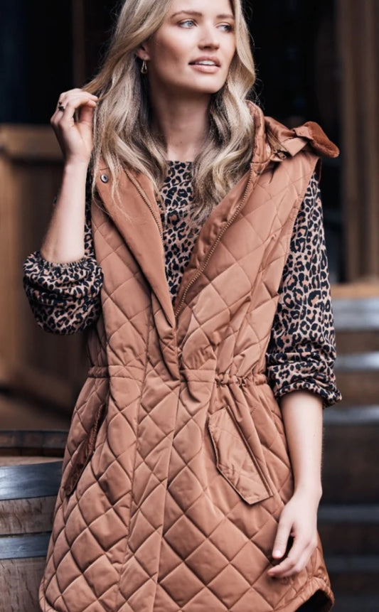 Yarra Trail tan puffer vest