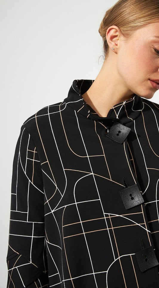 Joseph Ribkoff abstract lines jacket