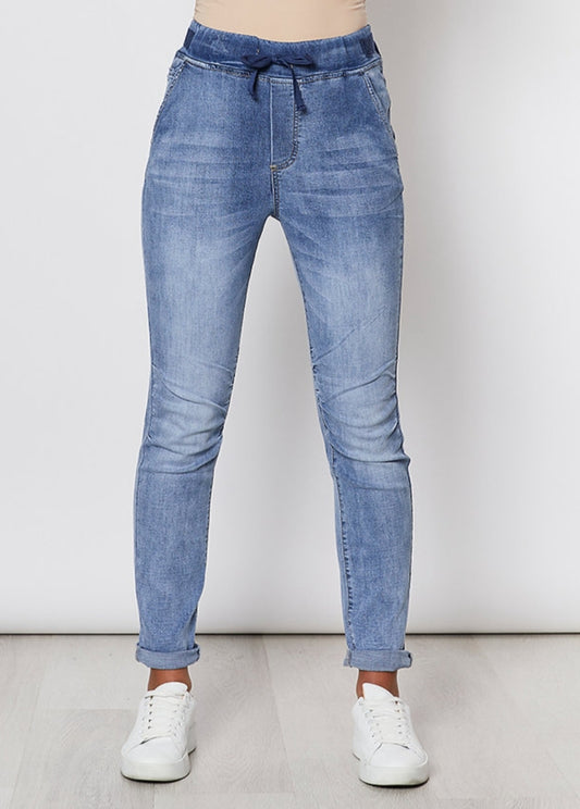 Threadz tie front jean